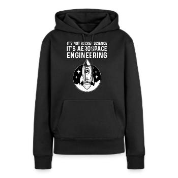 Luft- und Raumfahrttechnik - Frauen Premium Bio Hoodie - Schwarz - Vorne - Julia (174cm)
