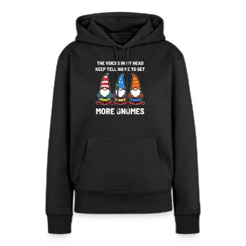 nains - Sweat à capuche Premium bio Femme - noir - Devant - Julia (174cm)