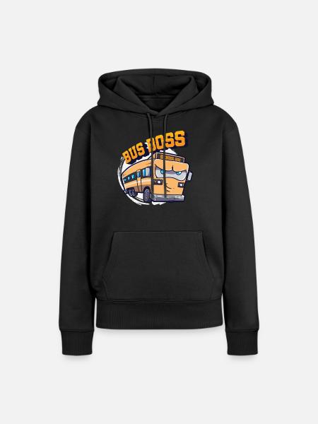 Schulbus - Frauen Premium Bio Hoodie - Schwarz