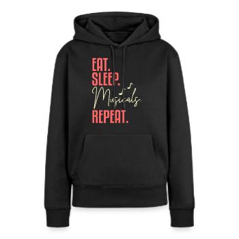 Comédies musicales - Sweat à capuche Premium bio Femme - noir - Devant - Julia (174cm)