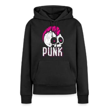 Punk rock musique punk rocker punks punk cadeau - Sweat à capuche Premium bio Femme - noir - Devant - Julia (174cm)