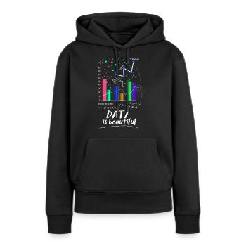Daten Sind Wunderschön - Frauen Premium Bio Hoodie - Schwarz - Vorne - Julia (174cm)