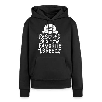 Refuge pour animaux association de protection des animaux sauvetage d'animaux - Sweat à capuche Premium bio Femme - noir - Devant - Julia (174cm)