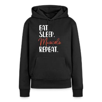 Musical - Sweat à capuche Premium bio Femme - noir - Devant - Julia (174cm)