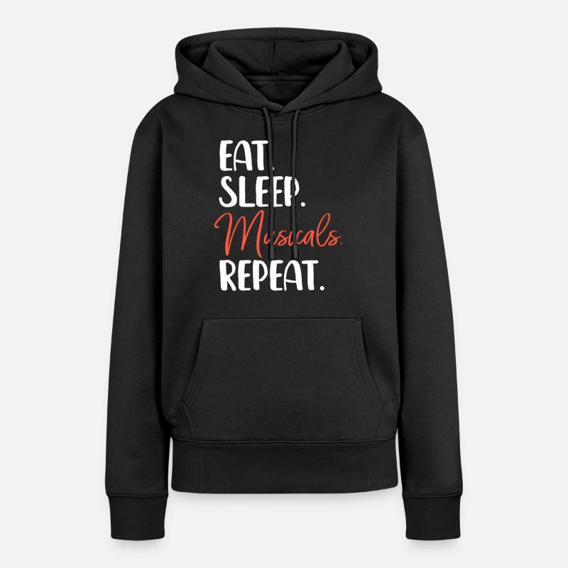 Musical - Sweat à capuche Premium bio Femme - noir