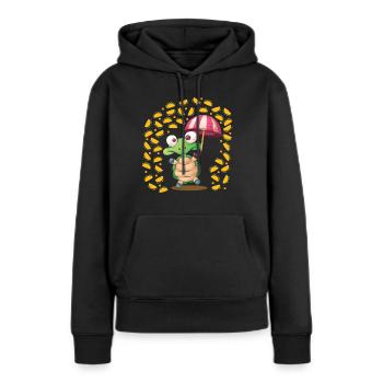 Il pleut des tortues tacos cuisine mexicaine - Sweat à capuche Premium bio Femme - noir - Devant - Julia (174cm)