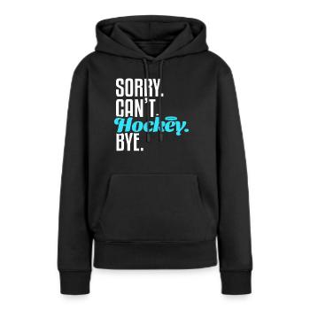 Hockey Verein - Frauen Premium Bio Hoodie - Schwarz - Vorne - Julia (174cm)