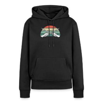 Schlagzeug Schlagzeuger - Frauen Premium Bio Hoodie - Schwarz - Vorne - Julia (174cm)