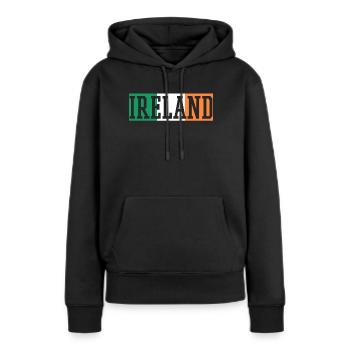 Irland - Frauen Premium Bio Hoodie - Schwarz - Vorne - Julia (174cm)