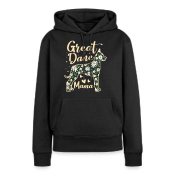 Great Dane Mom Mama Grandma Animal Pet Dog Lover - Sweat à capuche Premium bio Femme - noir - Devant - Julia (174cm)