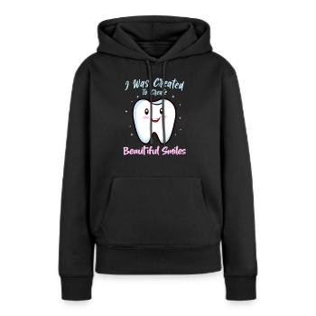 Lustiger Spruch Für Zahnärzte und Kieferorthopäden - Frauen Premium Bio Hoodie - Schwarz - Vorne - Julia (174cm)