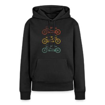 Tandem Fahrradtour - Frauen Premium Bio Hoodie - Schwarz - Vorne - Julia (174cm)