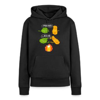 Bierliebhaber Fusion Hopfen- und Malz-Geschenk Ges - Frauen Premium Bio Hoodie - Schwarz - Vorne - Julia (174cm)