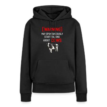Cows farmer farmer saying - Women’s Premium Organic Hoodie - black - Front - Julia (174cm)