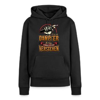 Vape Dampfer E Zigarette Spruch Vaping Geschenk - Frauen Premium Bio Hoodie - Schwarz - Vorne - Julia (174cm)