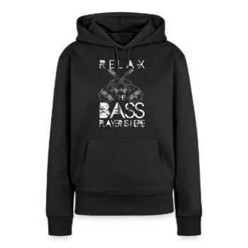 Bassiste bassiste bassiste EADG - Sweat à capuche Premium bio Femme - noir - Devant - Julia (174cm)