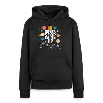 Astronomie drôle pour les astronomes ringards avec - Sweat à capuche Premium bio Femme - noir - Devant - Julia (174cm)
