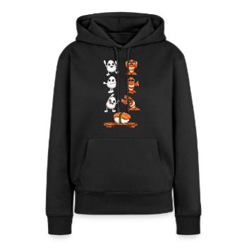Lustige Kawaii Sushi Fusion - Frauen Premium Bio Hoodie - Schwarz - Vorne - Julia (174cm)