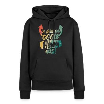 So sieht eine coole Oma aus Großmutter Vintage - Frauen Premium Bio Hoodie - Schwarz - Vorne - Julia (174cm)