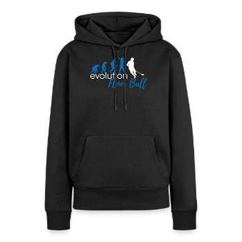 FloorBall Evolution - Sweat à capuche Premium bio Femme - noir - Devant - Julia (174cm)