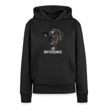 Pro Vegan No Difference Végétarien Vegan Vegan - Sweat à capuche Premium bio Femme - noir - Devant - Julia (174cm)