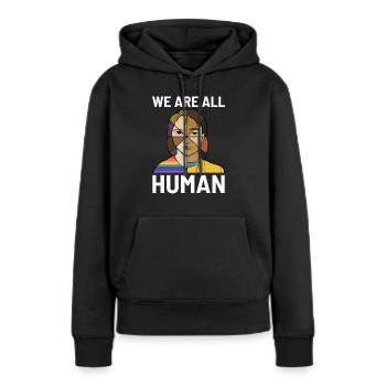 Cadeau d'avocat des droits de l'homme de l'unité de la diversité - Sweat à capuche Premium bio Femme - noir - Devant - Julia (174cm)