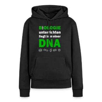 Biologie Lehrer DNA Biologe Bio - Frauen Premium Bio Hoodie - Schwarz - Vorne - Julia (174cm)