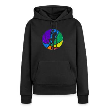 Basketballspieler Basketball Mädchen - Frauen Premium Bio Hoodie - Schwarz - Vorne - Julia (174cm)