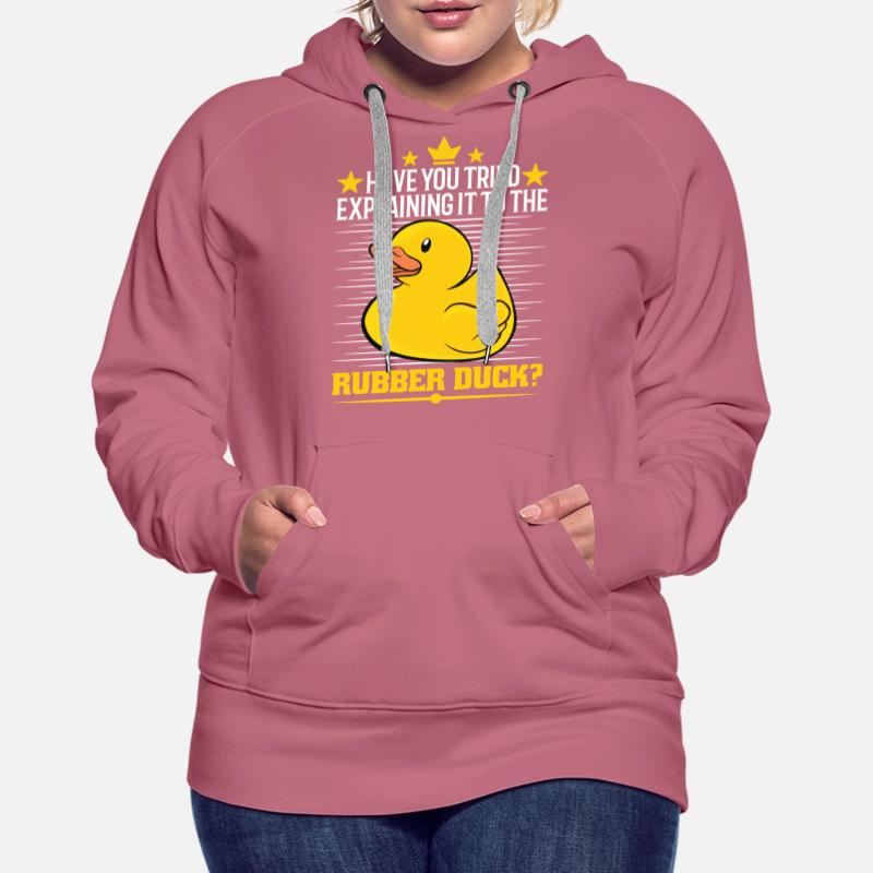 Developer Programmer Programming Duck Frauen Premium Bio Hoodie