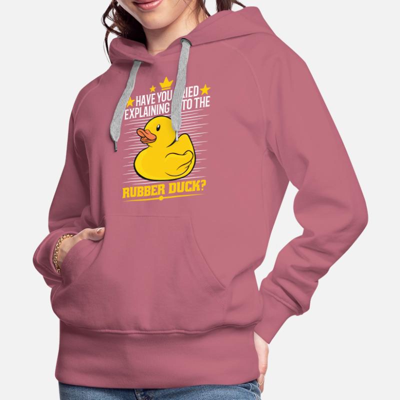 Developer Programmer Programming Duck Frauen Premium Bio Hoodie