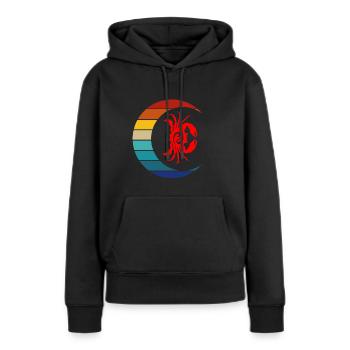 Sternzeichen Krebs - Frauen Premium Bio Hoodie - Schwarz - Vorne - Julia (174cm)