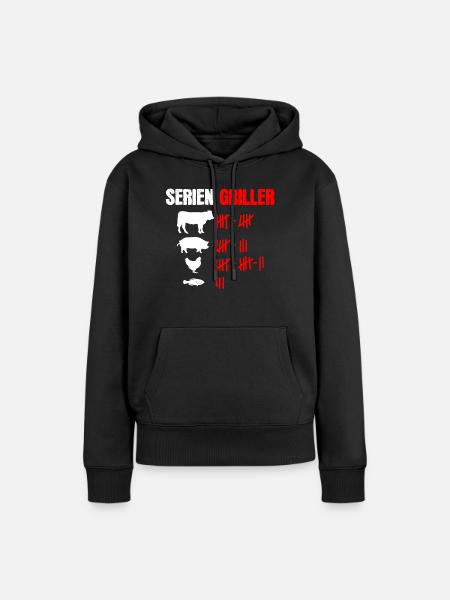 Serien Griller Lustiges Griller - Frauen Premium Bio Hoodie - Schwarz