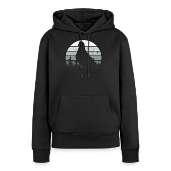 Pigeons pigeons Pigeons pigeons vintage - Sweat à capuche Premium bio Femme - noir - Devant - Julia (174cm)
