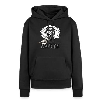 Vaper Dampfer Totenschädel Geschenk Für Dampfen - Frauen Premium Bio Hoodie - Schwarz - Vorne - Julia (174cm)