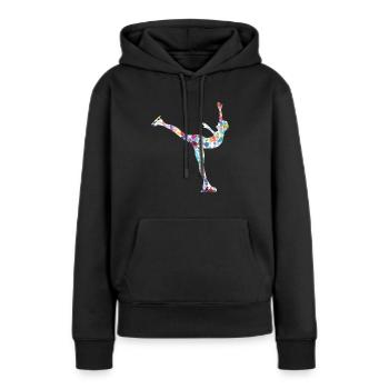 Patins de patinage de patinage artistique - Sweat à capuche Premium bio Femme - noir - Devant - Julia (174cm)