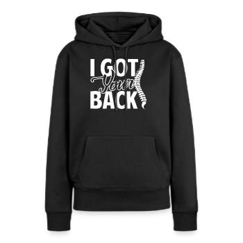 Chiropraktiker Chiropraktiker Ich habe deinen Rücken - Frauen Premium Bio Hoodie - Schwarz - Vorne - Julia (174cm)