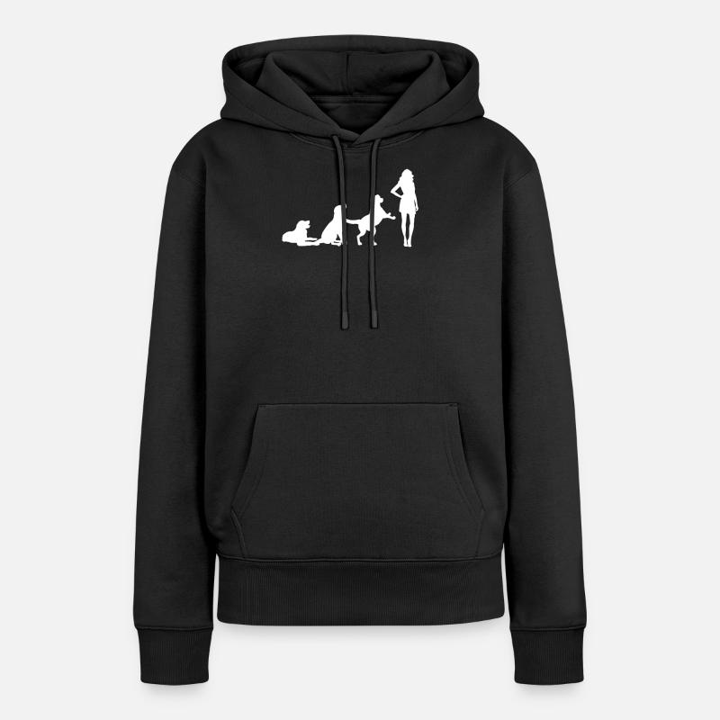 Dog Evolution Dogs Gassi Development Human - Women’s Premium Organic Hoodie - black