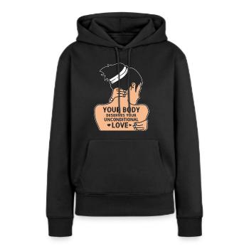 Depression Deppressiv Psyche Therapie Bipolar - Frauen Premium Bio Hoodie - Schwarz - Vorne - Julia (174cm)