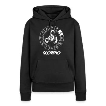 Skorpion Sternzeichen - Frauen Premium Bio Hoodie - Schwarz - Vorne - Julia (174cm)