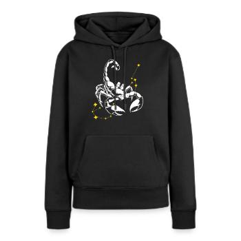 Skorpion Sternzeichen - Frauen Premium Bio Hoodie - Schwarz - Vorne - Julia (174cm)