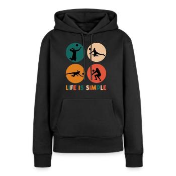 Beachvolleyball Volleyball Team Spieler - Frauen Premium Bio Hoodie - Schwarz - Vorne - Julia (174cm)
