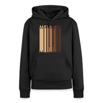 Melanin Schwarz Vielfalt Toleranz Black Power - Frauen Premium Bio Hoodie - Schwarz - Vorne - Julia (174cm)