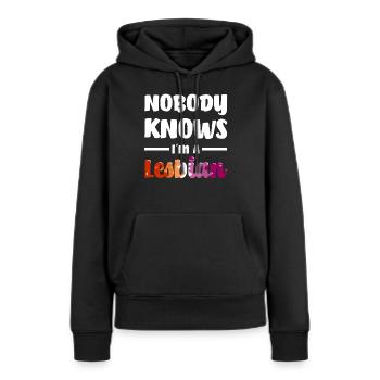 Lesbiennes LGBT Gay Pride LGBTQ Gay - Sweat à capuche Premium bio Femme - noir - Devant - Julia (174cm)