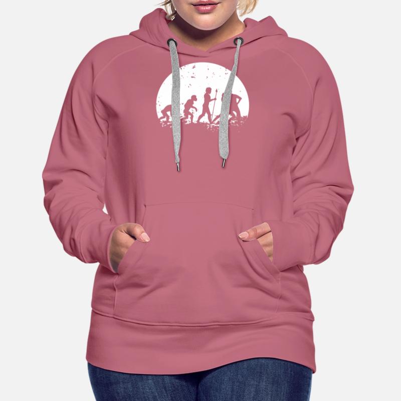 Professeur de danse Evolution Lune Danse École de danse Danse Sweat à capuche Premium bio Femme