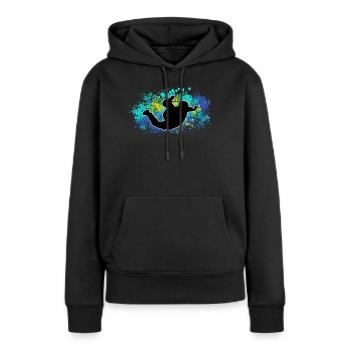 Parachutiste Parachutiste Parachutiste - Sweat à capuche Premium bio Femme - noir - Devant - Julia (174cm)