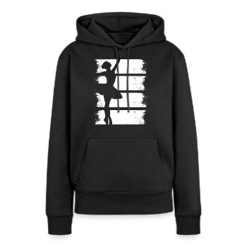 Ballett Tänzerin Ballerina Tanzen Vintage Retro - Frauen Premium Bio Hoodie - Schwarz - Vorne - Julia (174cm)