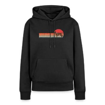 Hollandse Herder Retro Holland berger allemand - Sweat à capuche Premium bio Femme - noir - Devant - Julia (174cm)