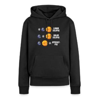 Éclipse de lune Apocalypse - Sweat à capuche Premium bio Femme - noir - Devant - Julia (174cm)