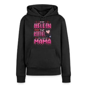 Ärztin Allgemeinmedizinerin Mom Smock - Frauen Premium Bio Hoodie - Schwarz - Vorne - Julia (174cm)