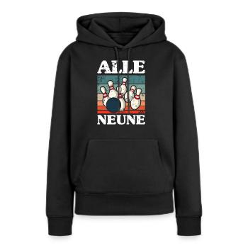 Kegeln Kegelclub Kegelbahn Kegler Kegelverein - Frauen Premium Bio Hoodie - Schwarz - Vorne - Julia (174cm)